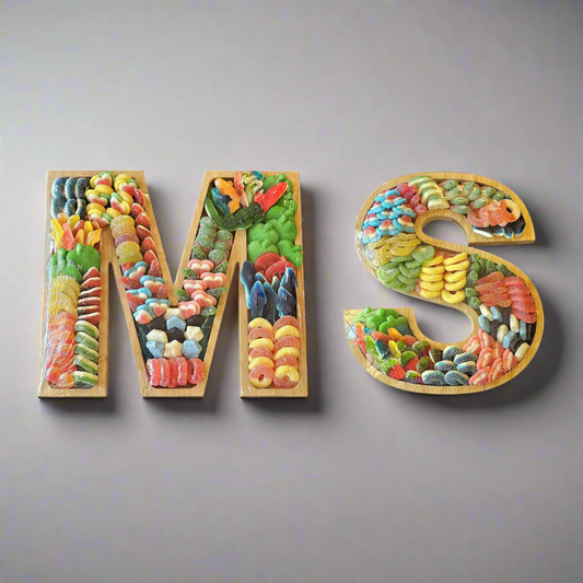 MS Letters Gummy Candy Trays