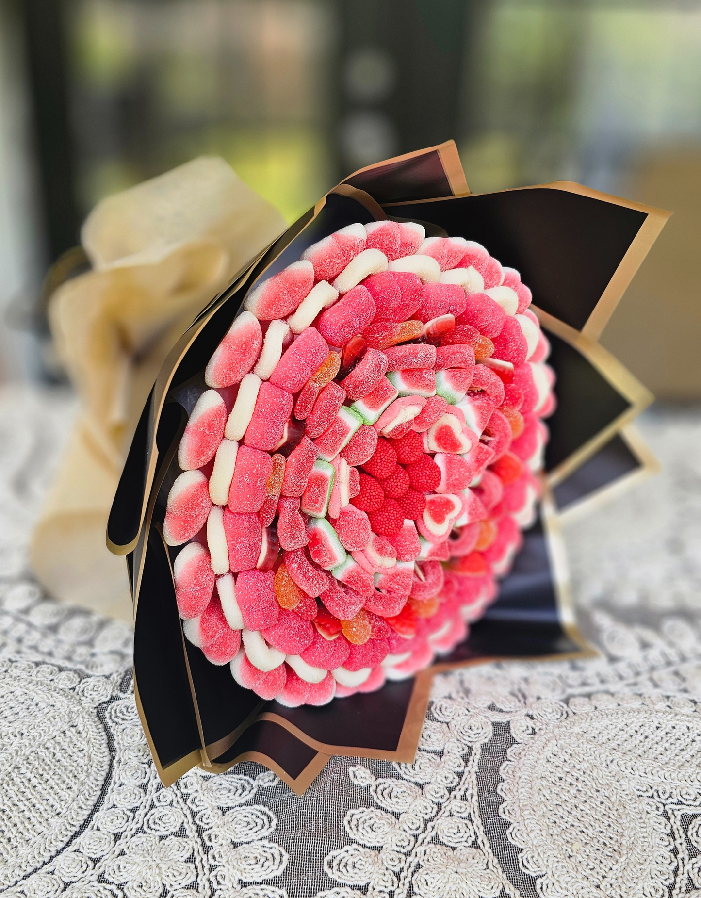 Crimson Gummy Candy Bouquet