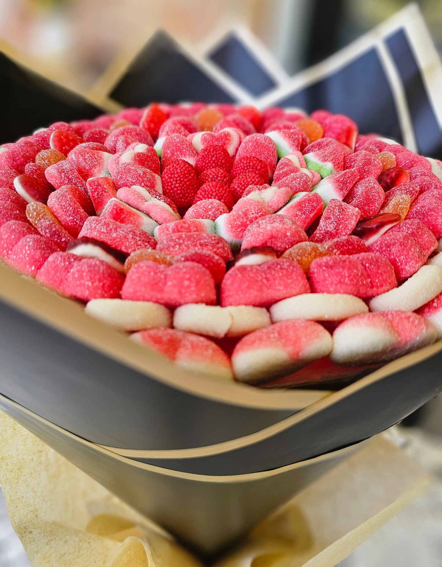 Crimson Gummy Candy Bouquet