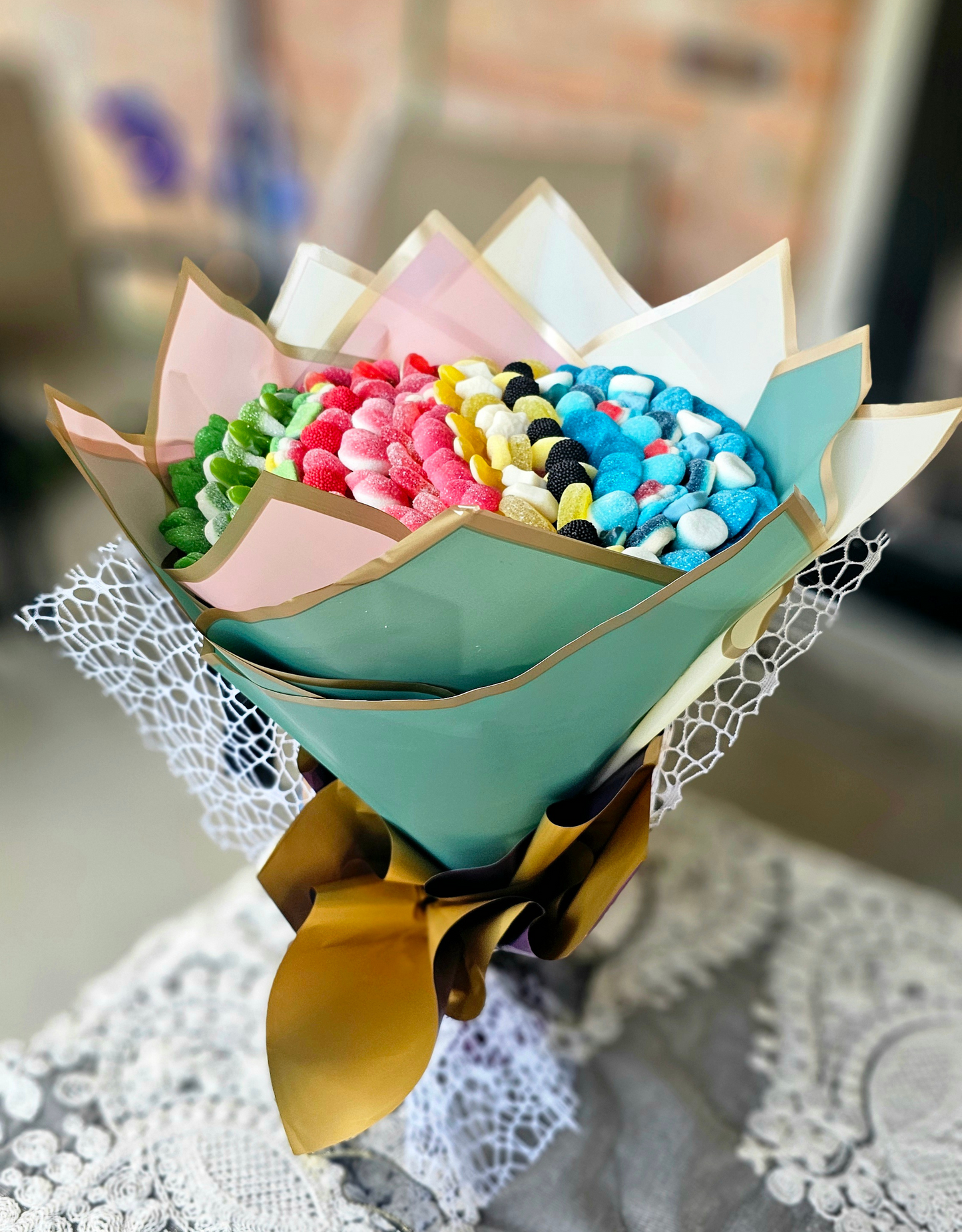 Rainbow Zing Gummy Candy Bouquet