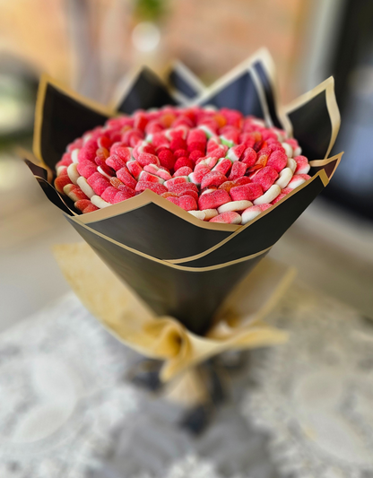 Crimson Gummy Candy Bouquet