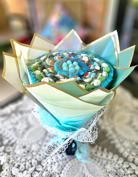 Blue Burst Gummy Candy Bouquet
